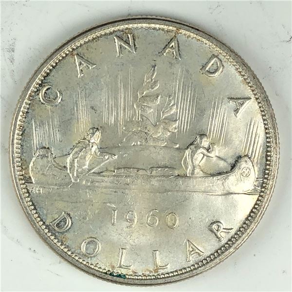 1960 Queen Elizabeth II Canadian Silver Dollar