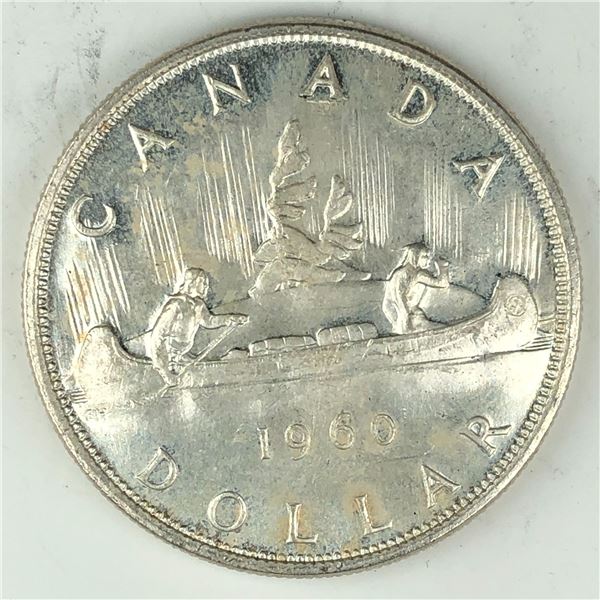 1960 Queen Elizabeth II Canadian Silver Dollar