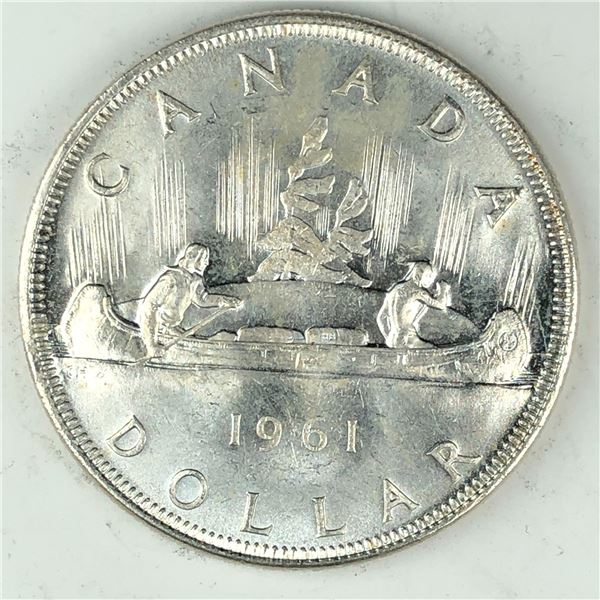 1961 Queen Elizabeth II Canadian Silver Dollar