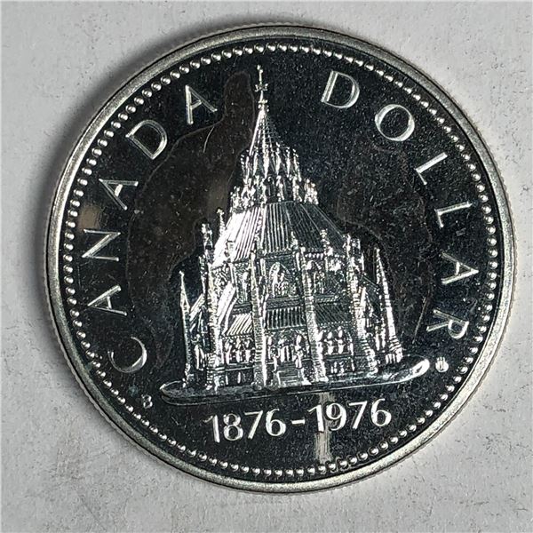 1976 Queen Elizabeth II Canadian Silver Dollar UNC