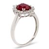 Image 2 : 2.18 ctw Ruby and 0.54 ctw Diamond Platinum Ring