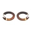 Image 1 : Hermes Black Brown Issum Hoop Earrings