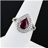 Image 2 : 1.52 ctw BURMESE Ruby and 0.82 ctw Diamond Platinum Ring (GIA CERTIFIED)