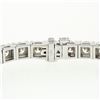 Image 7 : 18k White Gold 12.21 ctw 37 Round Large Diamond Line Tennis Statement Bracelet