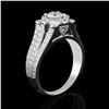 Image 2 : 0.54 ctw SI3 CLARITY CENTER Diamond Platinum Ring (1.28 ctw Diamonds) EGL USA CE