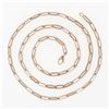 Image 4 : NEW 14k Rose Gold 30" Long Polished Oval Paperclip Cable Link Chain Necklace