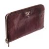 Image 2 : Prada Burgundy Leather Zippy Wallet