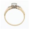 Image 8 : Antique 18K & 14K Gold Old European Diamond Solitaire Engagement or Promise Ring