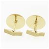 Image 2 : Men's Vintage 14k Yellow Gold Round Tri Color Florentine & Textured Cufflinks