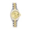 Image 2 : Rolex Ladies Quickset 18K Two Tone Champagne Index Yellow Gold Diamond Bezel Wri