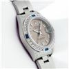 Image 4 : Rolex Ladies Quickset Salmon Arabic & Sapphire Diamond Datejust 26MM