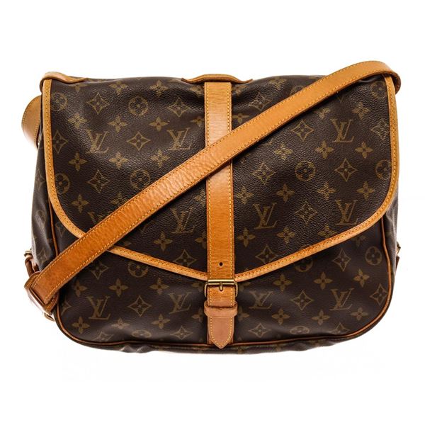 Louis Vuitton Brown Monogram Saumur 35cm Crossbody Bag