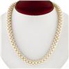 Image 1 : Vintage Multi Strand 4 to 4.5mm Barrel Pearl Necklace 14K Yellow Gold Clasp