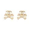 Image 1 : Chanel Gold Metal Coco Mark Clip On Earrings