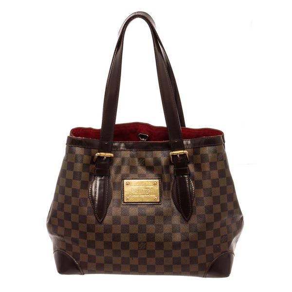 Louis Vuitton Brown Damier Ebene Leather Hampstead MM Shoulder Bag