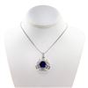 Image 1 : 12.82 ctw DARK Tanzanite and 2.31 ctw Diamond 14K White Gold Pendant