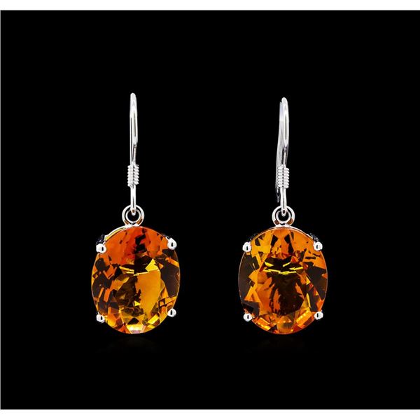 Crayola 17.60 ctw Citrine Earrings - 14K White Gold