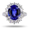 Image 1 : 4.18 ctw Tanzanite and 1.03 ctw Diamond 14K White Gold Ring