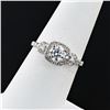 Image 3 : 0.60 ctw SI2 CLARITY CENTER Diamond 18K White Gold Ring (0.94 ctw Diamonds)