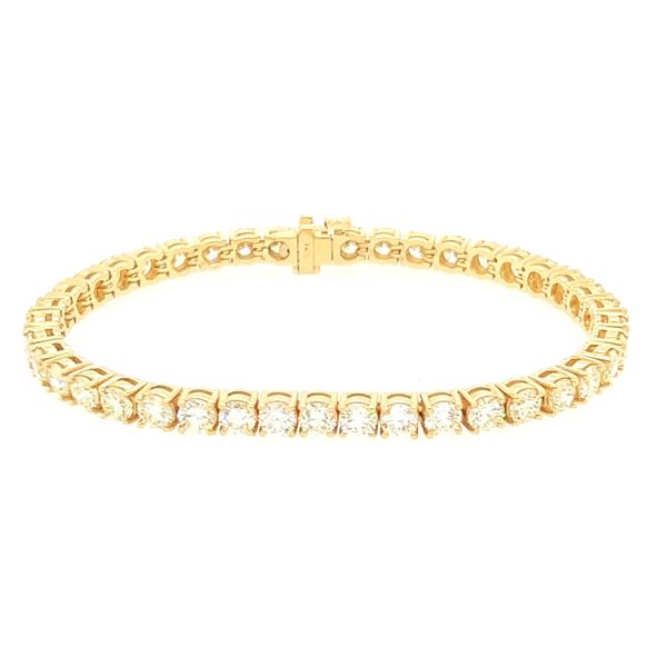 10.89 ctw Diamond Tennis Bracelet - 14KT Yellow Gold