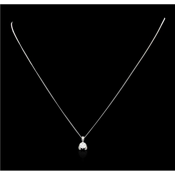 0.50 ctw Diamond Pendant And Chain - 14KT White Gold