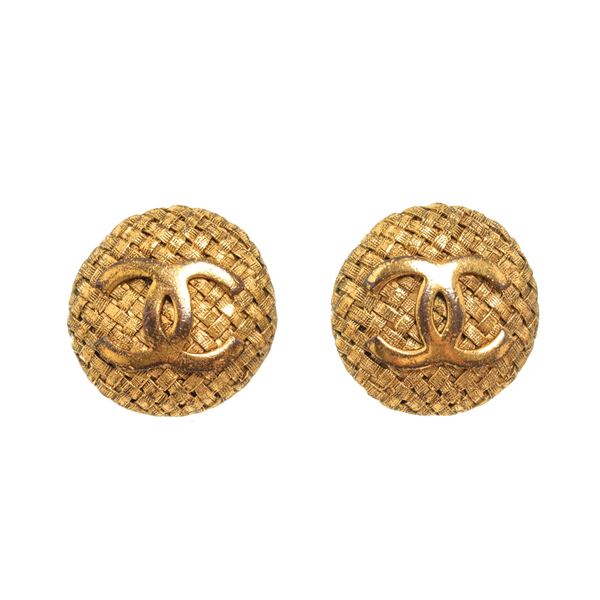 Chanel Gold CC Earrings