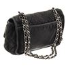 Image 3 : Chanel Flap Bag Single flap shoulder Black Leather