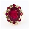 Image 1 : 11.14 ctw Ruby and 0.64 ctw Diamond 14K Yellow Gold Ring