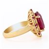 Image 2 : 11.14 ctw Ruby and 0.64 ctw Diamond 14K Yellow Gold Ring