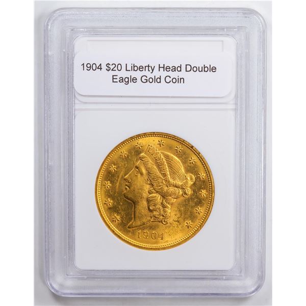 1904 $20 Liberty Head Double Eagle Gold Coin