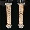 Image 2 : Retro Vintage 18K Gold 0.30 ctw Diamond Milgrain Flexible Clip-On Drop Earrings