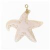 Image 1 : Vintage 14k Gold Bail Carved Mother of Pearl Starfish Collectible Charm Pendant