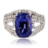 Image 1 : 4.88 ctw Tanzanite and 0.92 ctw Diamond Platinum Ring