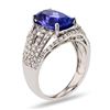 Image 2 : 4.88 ctw Tanzanite and 0.92 ctw Diamond Platinum Ring