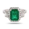 Image 1 : 2.18 ctw Emerald and 0.60 ctw Diamond 18K White Gold Ring