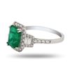 Image 2 : 2.18 ctw Emerald and 0.60 ctw Diamond 18K White Gold Ring