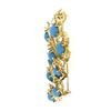 Image 7 : Vintage Jack Gutschneider 18k Gold Turquoise .90 ctw Diamond Flame Brooch Pendan