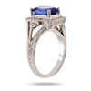 Image 3 : 2.73 ctw Tanzanite and 0.57 ctw Diamond 14K White Gold Ring