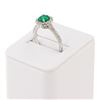 Image 3 : 0.82 ctw Emerald and 0.63 ctw Diamond 14K White Gold Ring