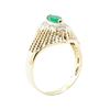 Image 4 : 0.65 ctw Emerald And Diamond Ring - 14KT Yellow And White Gold