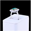 Image 3 : 3.18 ctw Emerald and 0.59 ctw Diamond 18K White and Yellow Gold Ring