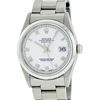 Image 1 : Rolex Mens Stainless Steel Sapphire White Roman Datejust With Oyster Band 36MM