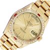 Image 1 : Rolex Mens 18K Yellow Gold Day Date President Champagne Index & Diamond Ruby Wat