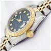 Image 3 : Rolex Ladies 2T Quickset Blue Vignette Diamond Dial Datejust 26MM