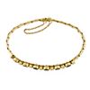 Image 8 : 18K Yellow Gold 2.60 ctw Alternating Oval Sapphire Round Diamond Chain Bracelet