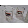 Image 2 : (2) Hires Root Beer Mugs, (2) Glass Mugs, (4) Decanters