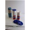 Image 1 : (12) Plastic Pepsi Cups and Lids, Thermos