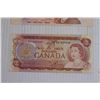 Image 2 : (2) Canadian Two Dollar Bills - 1974, 1986