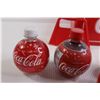 Image 2 : (5) Holiday 2010 Full and Empty Coca-Cola Bottles, Coca-Cola 6 x 1L Plastic Carrier - Broken Handle
