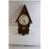 Image 1 : Bulova Quartz Wooden Clock - Untested